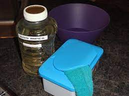 On Finding Fabulous Awesome Homemade Pet Wipes Used This On My Cat After She Came Back From The Vet Smelling Like Pet Wipes Cats Smelling Dog Cleaning