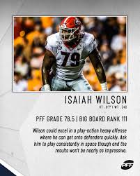 This was him tonight… pic.twitter.com/5wyp8nfech. Pff On Twitter With The 29th Overall Selection In The 2020 Nfl Draft The Tennessee Titans Select Isaiah Wilson Ot Georgia