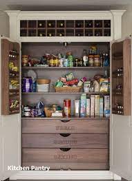 Those few inches besides the fridge or a small area near smart storage ideas never go out of fashion. Kitchen Pantry Cabinets Pantry Shelving Pantry Design Kitchen Pantry Design