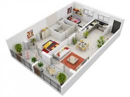 2 Bedroom Apartment House Plans Three Bedroom House Plan Apartment Floor Plans 3d House Plans