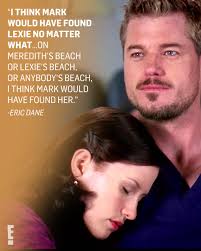 Now we know, Mark and Lexie are together in their parallel universe." —Eric  Dane ❤️ We needed this, #GreysAnatomy. (📷: ABC)