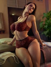 Jill Valentine, huge breasts, Rigid3D, women, lingerie, bed, digital art,  CGI, Resident Evil 2 Remake, underwear | 2600x3400 Wallpaper - wallhaven.cc