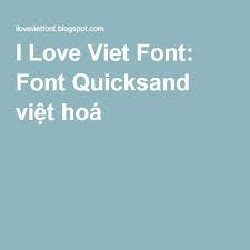 Font Quicksand Việt Hoa