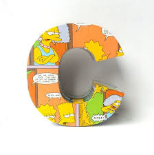 Los Simpsons Historietas Letras 3d Por Roseberrystore En Etsy 12 00 Pijama Party Baby Shower Party