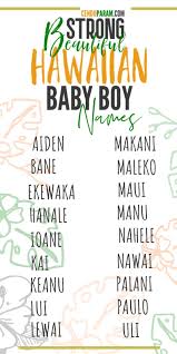 Strong Hawaiian Baby Boy Names And Meanings Cenzerely Yours