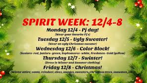 Christmas dress up christmas ties christmas program office christmas 12 days of christmas spirit week themes spirit day ideas spirit weeks student the homecoming spirit week is oct. Sunnyside Unified School District Spirit Week
