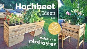 Ränder und überdachungen eignen sich für rankpflanzen. Hochbeet Aus Obstkisten Selber Bauen Weinkisten Deko Garten Diy Anleitung Youtube