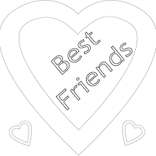 Three hearts on an arrow. Printable Best Friend Coloring Pages Printable Best Friend Coloring Pages Cute My Best Friend