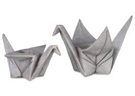 Folded 6w x 20d x 36.25h; Orizuru Planters Grey Urban Barn