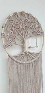 Bohemian macrame wall hanging diy pinterest ideas for mother's day. Macrame Tree Of Life Wall Hanging Round Wall Art Modern Fiber Art Handmade Gift Idea Made To Order Livingroom Bedroom Decor Macrame Patterns Macrame Wall Art Round Wall Art
