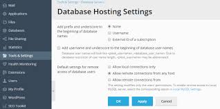 The hr sample database has seven tables: Einstellungen Zum Datenbank Hosting Plesk Obsidian Documentation