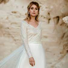 Oder du bist auf eine hochzeit eingeladen. Brautkleid Lizy 1 Zweiteiliges Hochzeitskleid Mit Glitzer Top Und Tullrock Noni