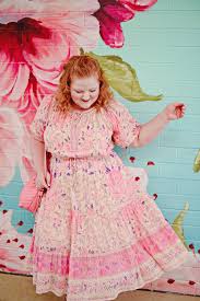 Spell And The Gypsy Collective Mystic Midi Dress Review A Pink Boho Outfit And Styled By Plus Size Fashion Blogger Liz Of With Wonder And Whimsy