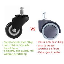 8t8 2 Replacement Office Chair Caster Wheels Heavy Duty Solid Rubber Safe For Hardwood Tile Flo Caster Chairs Office Chair Casters Upholstery Fabric For Chairs