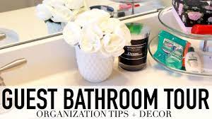 Bathe in the spare shower. Guest Bathroom Tour Decor Tips Organization Essentials Youtube