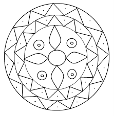 Free color by number rocket coloring pages for kids printable. Rangoli Design Coloring Printable Page For Kids 2