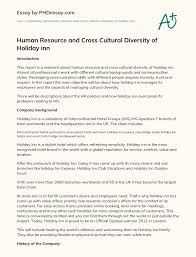 Holiday inn hotel santa maria. Human Resource And Cross Cultural Diversity Of Holiday Inn Phdessay Com