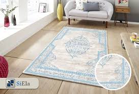 Siela Yikanabilen Hali Mavi E106 Blue Halilar Hali Kilim