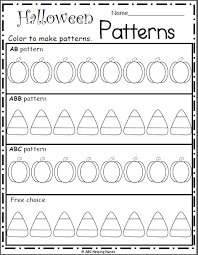 Free Kindergarten Halloween Patterns Worksheet Made By Teachers Pattern Worksheets For Kindergarten Halloween Kindergarten Pattern Worksheet