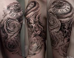 Bird And Rose Tattoo Meaning Pin By Stephanie On Tattoo Ideas Watch Tattoos Half Sleeve Tattoo Clock And Rose Tattoo