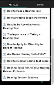 How to pass a hearing test. High Frequency Hearing Test For Android Apk Download