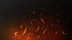 Fire Sparks On Dark Transparent Background Flying Up Sparks Burning Smoke Texture Blur Photo Background Transparent Background