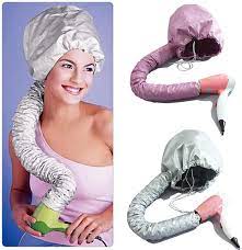 Hair Dryer Bonnet Hood Attachment Soft Portable In 2021 Bonnet Hair Dryer Hair Drying Cap Hair Dryer Diffuser