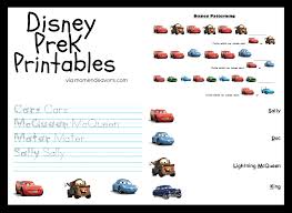 Numbers one through ten, size sorting, fractions, tracing and/or cutting on a line, coloring and practicing beginning letter sounds! Disney Pixar Cars Prek Printable Activity Sheets Travel Tuesday Mom Endeavors