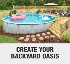 If you are willing to make swimming pool in your yard, don't hesitate! Above Ground Pools Pools The Home Depot