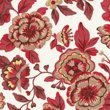Fabric shack fabric store waynesville ohio drapery upholstery bedding fabric custom home decor fabric and trim. Home Decor Fabric Cretonne Floral Print Peasant Floral Red Toto Fabrics