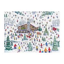 The michael storrings cityscape 1000 piece panoramic puzzle from galison features the charming landscape city illustration by bestselling artist michael storrings. Michael Storrings Aspres Ski 1000 Piece Galison Jigsaw Puzzle