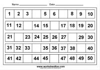 Children will first have to read the numbers and then figure out the to get my easter missing numbers worksheets just click on the link at the very end of this post. Missing Numbers 1 To 50 Eight Worksheets Free Printable Worksheets Worksheetfun