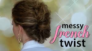 Elegant updo hairstyles, like the french twist, aren't always as tricky as they seem. Quick Easy Messy French Twist For Curly Hair Youtube