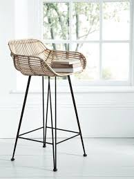 Bistro backless rattan stool, white and blue, bar stool by kouboo (1) $225 kouboo's artisan made rattan bistro bar stool tucks neatly under the kitchen bar or high work table. Wicker Kitchen Stools Off 65