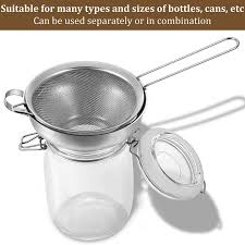 This funnel strainer is made of 304 stainless steel and. 4 Pcs Stainless Steel Funnel With Fine Mesh Filter Funnel Set 315
