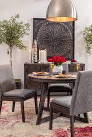 Round Contemporary 48 Dining Table In Dark Charcoal Gray Dining Table Kitchen Dining Tables Ashley Furniture Industries