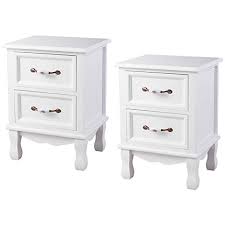 Amazon Com Giantex 2 Drawers Nightstand End Side Cabinet Accent Table Storage Display Home Bedroom Side Table With Storage Table Storage Living Room Cabinets