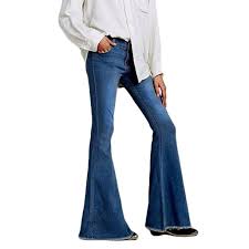 Put them in a checked shirt, roll up sleeves and add a couple of accessories in this style. Lapa Lapa Womens Classic Flare Bell Bottom Denim Jeans Pants Walmart Com Walmart Com
