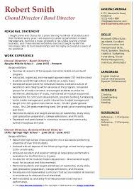 band director resume samples qwikresume