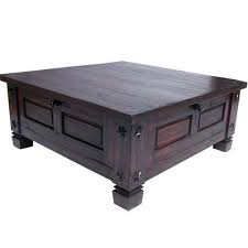 Russet Solid Wood 4 Doors Square Rustic Coffee Table With Storage Large Square Coffee Table Coffee Table Square Rustic Coffee Tables