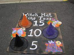 Witch Hat Ring Toss Halloween Crafts Halloween Games Craft Work