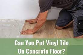 Although the flooring comes in a variety of forms, planks are installable with a minimal amount of tools. Can You Put Vinyl Tile On Concrete Floor Ready To Diy