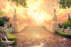 We Can Look Forward To The Time When God Will Say To Us All Welcome Home Welcome To Your Eternal House Then Heaven Painting Heaven Art Christian Art Print