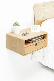 Floating Nightstand Bedside Table With 2 Drawers In Solid Oak Etsy Floating Nightstand Floating Bedside Table Bedside Night Stands