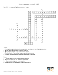 All of our worksheets have answer sheets. Crossword Puzzle On Genetics 2 Sol2 Complete The