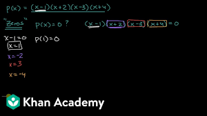 The zeros() function is used to get a new array of given shape and type, filled with zeros. Zeros Of Polynomials Introduction Video Khan Academy