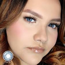 Blue Contacts Yearly Contact Lenses Eye Cosmetic Makeup