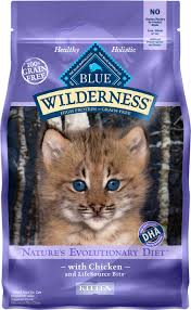 Blue Buffalo Wilderness Kitten Chicken Recipe Grain Free Dry Cat Food 2 Lb Bag