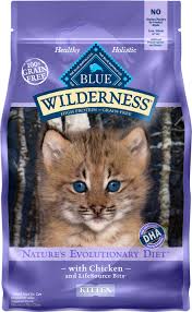 blue buffalo wilderness kitten chicken recipe grain free dry cat food 2 lb bag