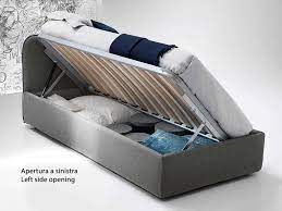 L x p + (testata) x h cm. Letto Singolo Con Contenitore Apertura Laterale Sunny V1